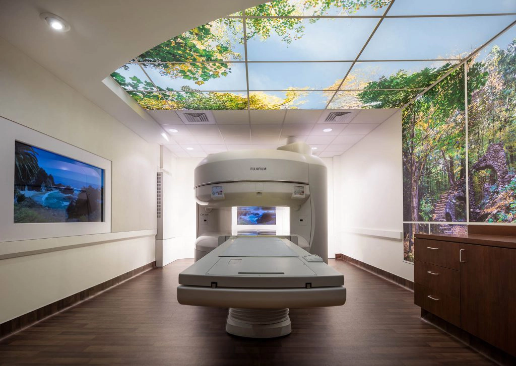 Fuji Film Open MRI Scan Machine In Relaxing Environment