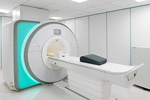 Breast MRI Machine With Peaceful Lighting