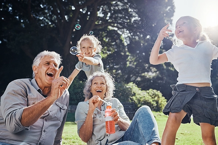 Family Spending Time With Their Grandchildren