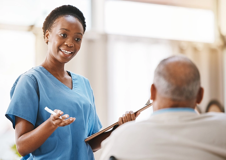 Healthcare Provider Talking To Patient About COPD