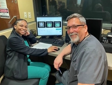 MRI Technologist Mike Erasmus With Trainee