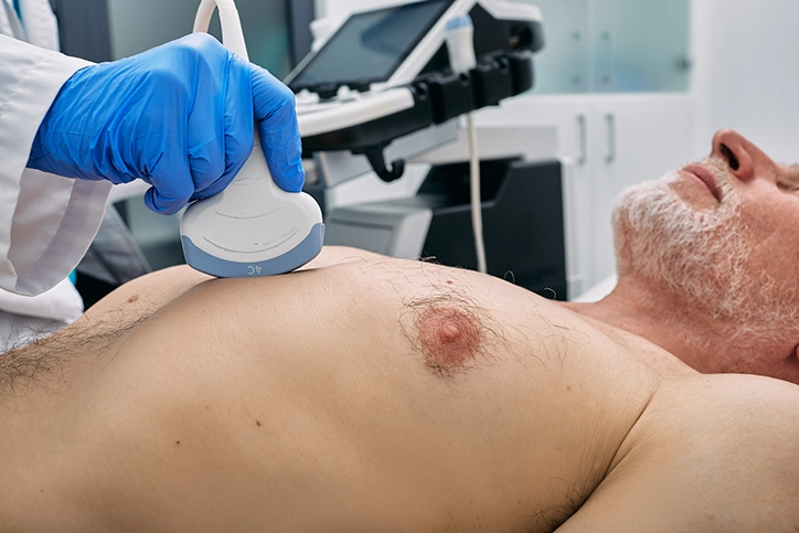 Patient Undergoing Ultrasound Of The Heart